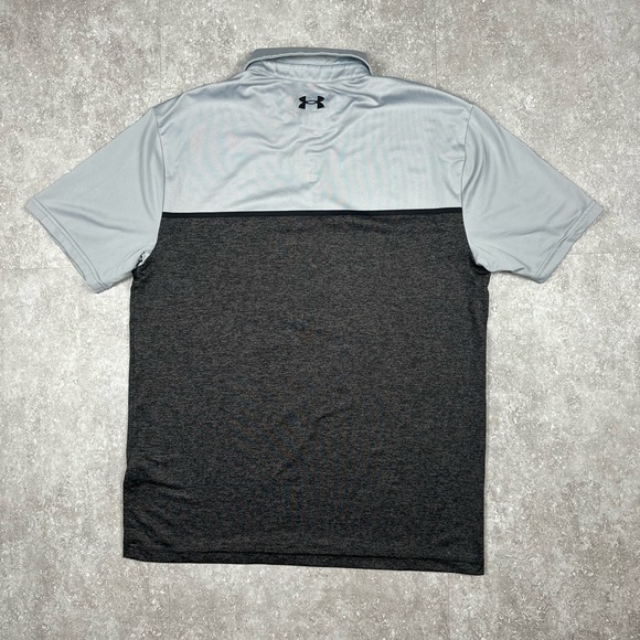 Men’s Under Armour The Playoff Polo Heat Gear Loose Fit  – Grey Size Medium - Picture 2 of 4